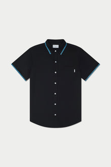 Black Blue Stitch Weekend Shirt | Blue