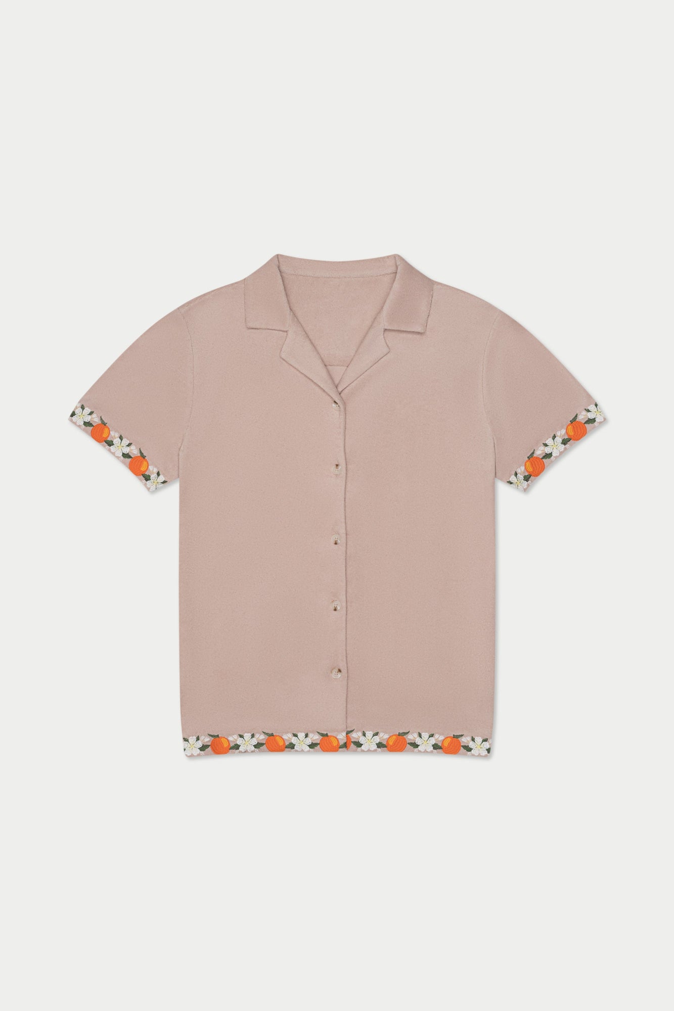 Orange Terry Shirt | Tan