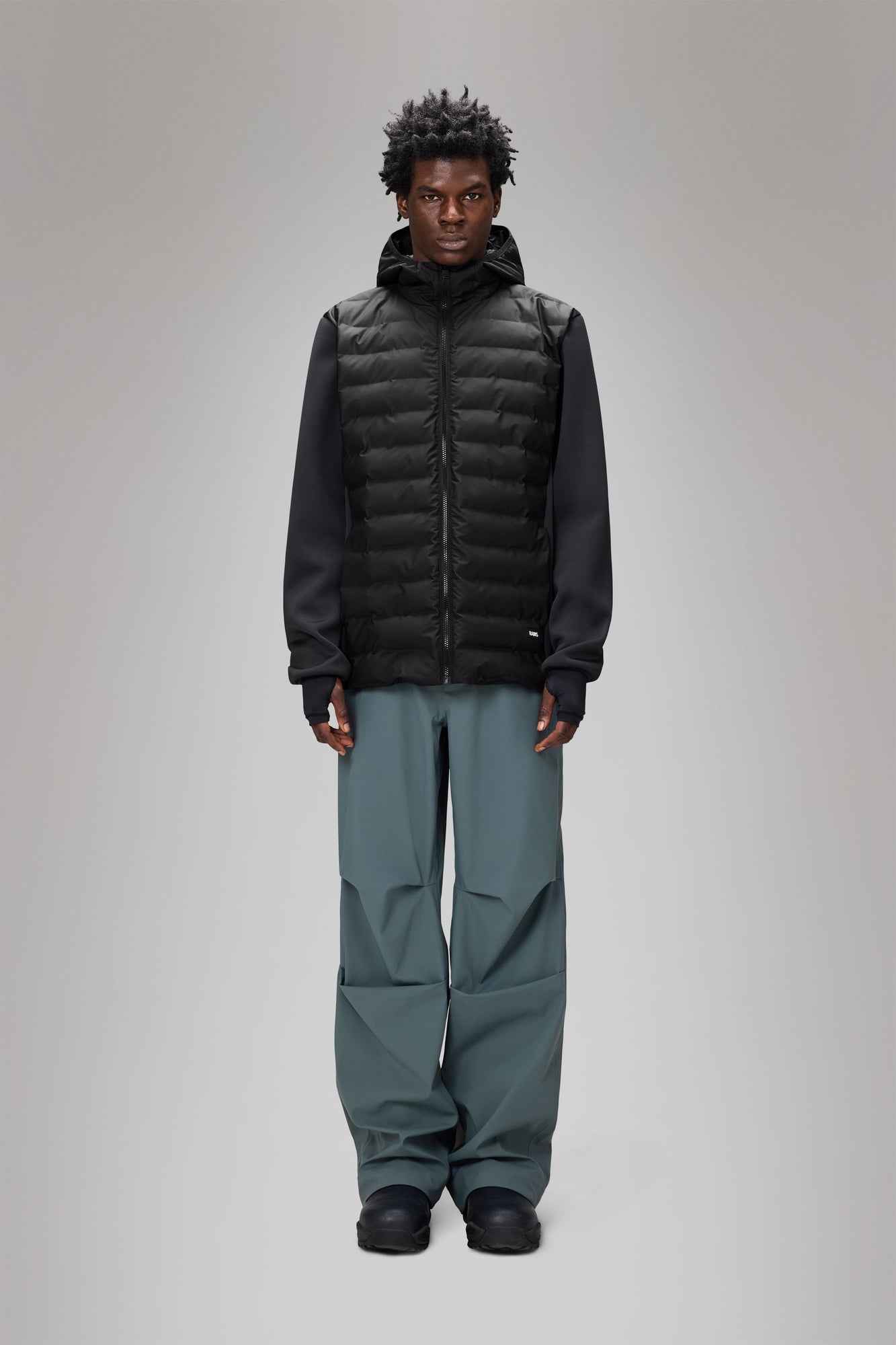 RAINS Safi Fleece Hybrid Jacket Black Jacket