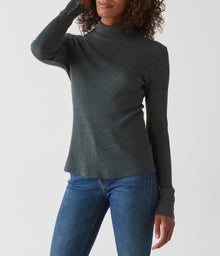Mara Turtleneck w/ Cuff Snaps | Dark Ivy