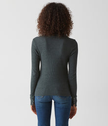Mara Turtleneck w/ Cuff Snaps | Dark Ivy