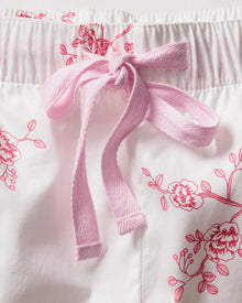 Women's Twill Pajama Short Set | English Rose Floral