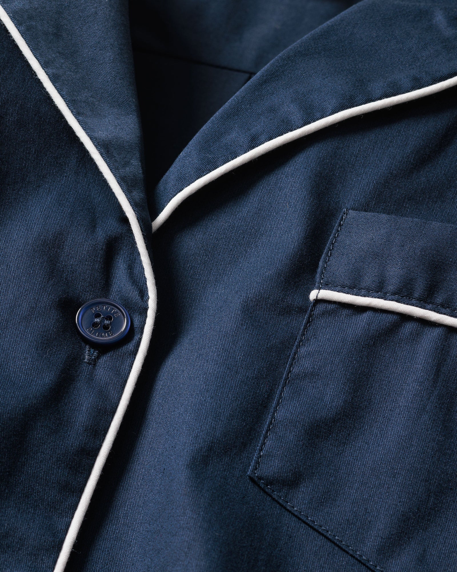 Womens | Twill Long Sleeve Short Set | Navy