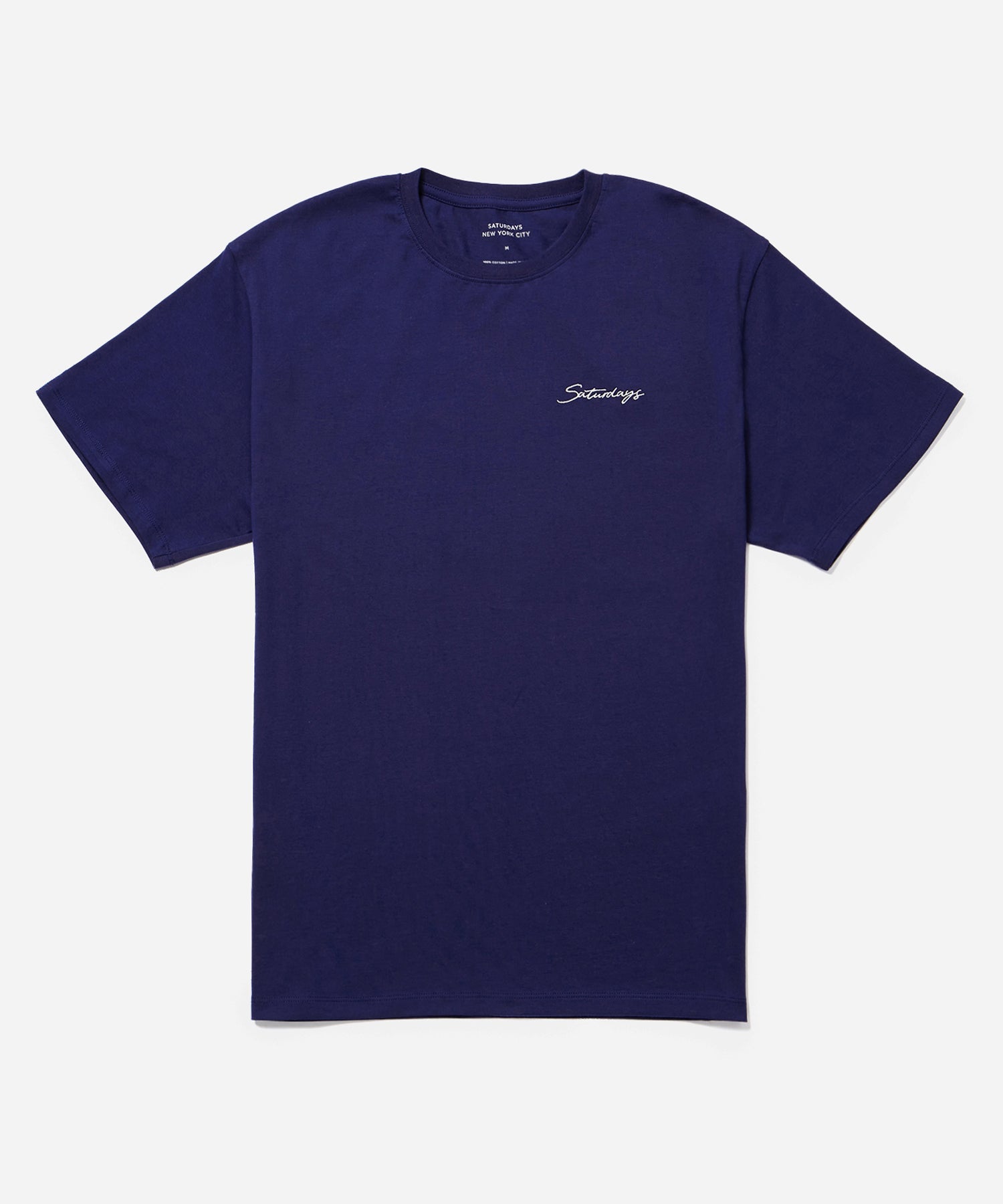 Mens | Saturdays Embroidered Standard SS Tee | Ocean