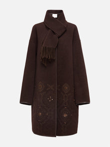 Lightweight Yak Cashmere Wool Coat | Brown