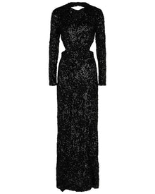 Givenchy | Womens | Embroidered Sequin Gown | Black