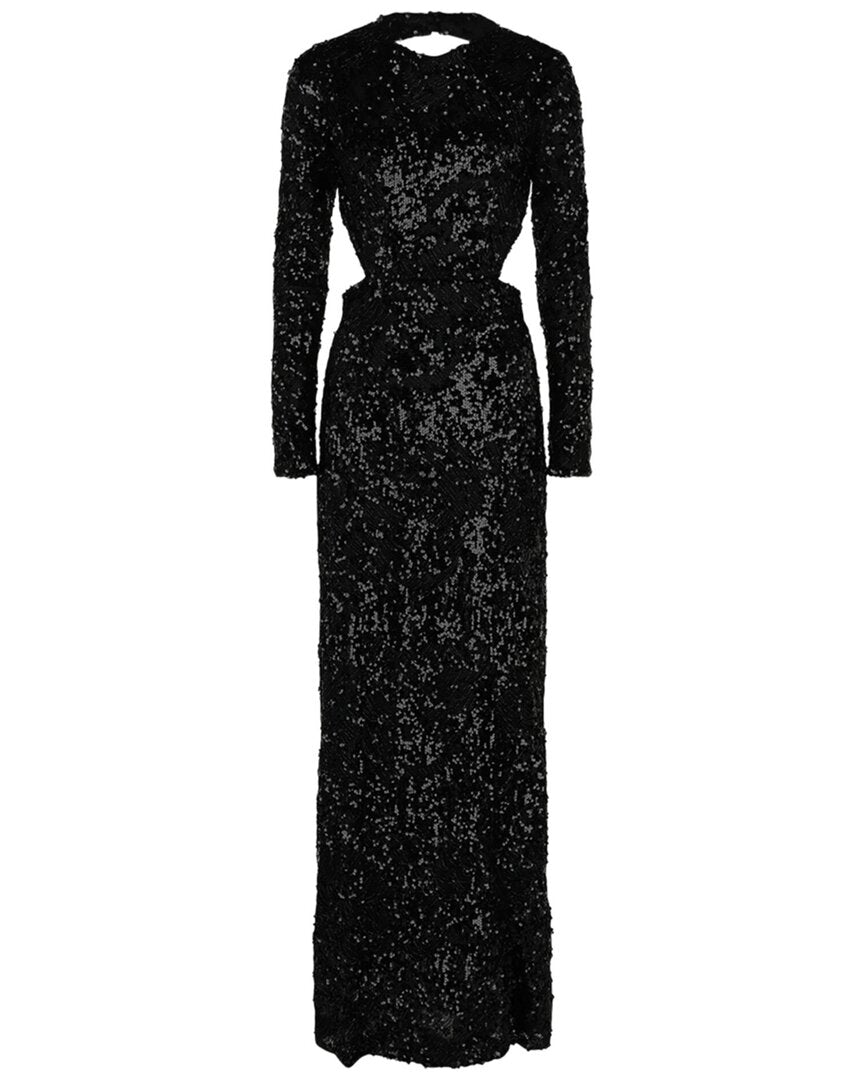 Givenchy | Womens | Embroidered Sequin Gown | Black