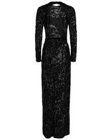 Givenchy | Womens | Embroidered Sequin Gown | Black