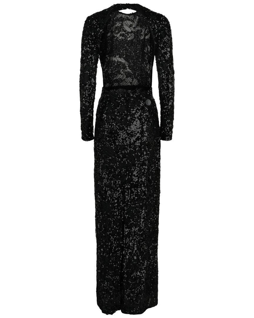 Givenchy | Womens | Embroidered Sequin Gown | Black
