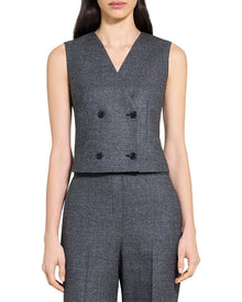 Theory | Womens | Shrunken Wool Vest | gray