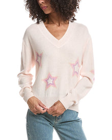 Brodie Cashmere | Womens | Star Dust 100% Cashmere Sweater | Pink