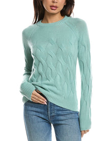 Forte Cashmere | Womens | Wandering Cable Crewneck 100% Cashmere Sweater | Multi