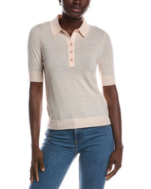 Hugo Boss | Womens | BOSS Fidenka Wool Polo Shirt | Brown