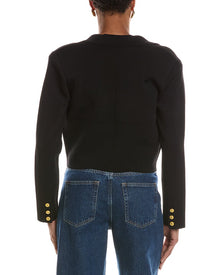 L'AGENCE | Womens | Elio Crop Knit Blazer | Black