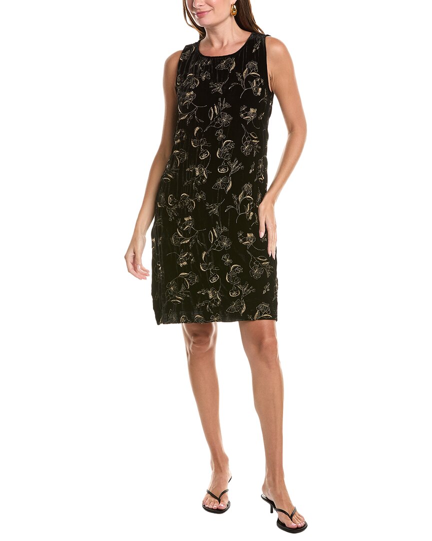Johnny Was | Womens | Tank Keyhole Silk-Blend Mini Dress | Black