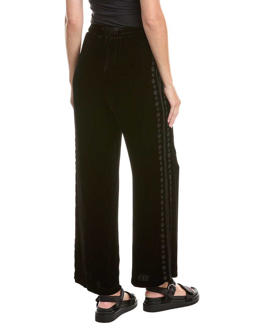 Johnny Was | Womens | Velvet Silk-Blend Pant | Black