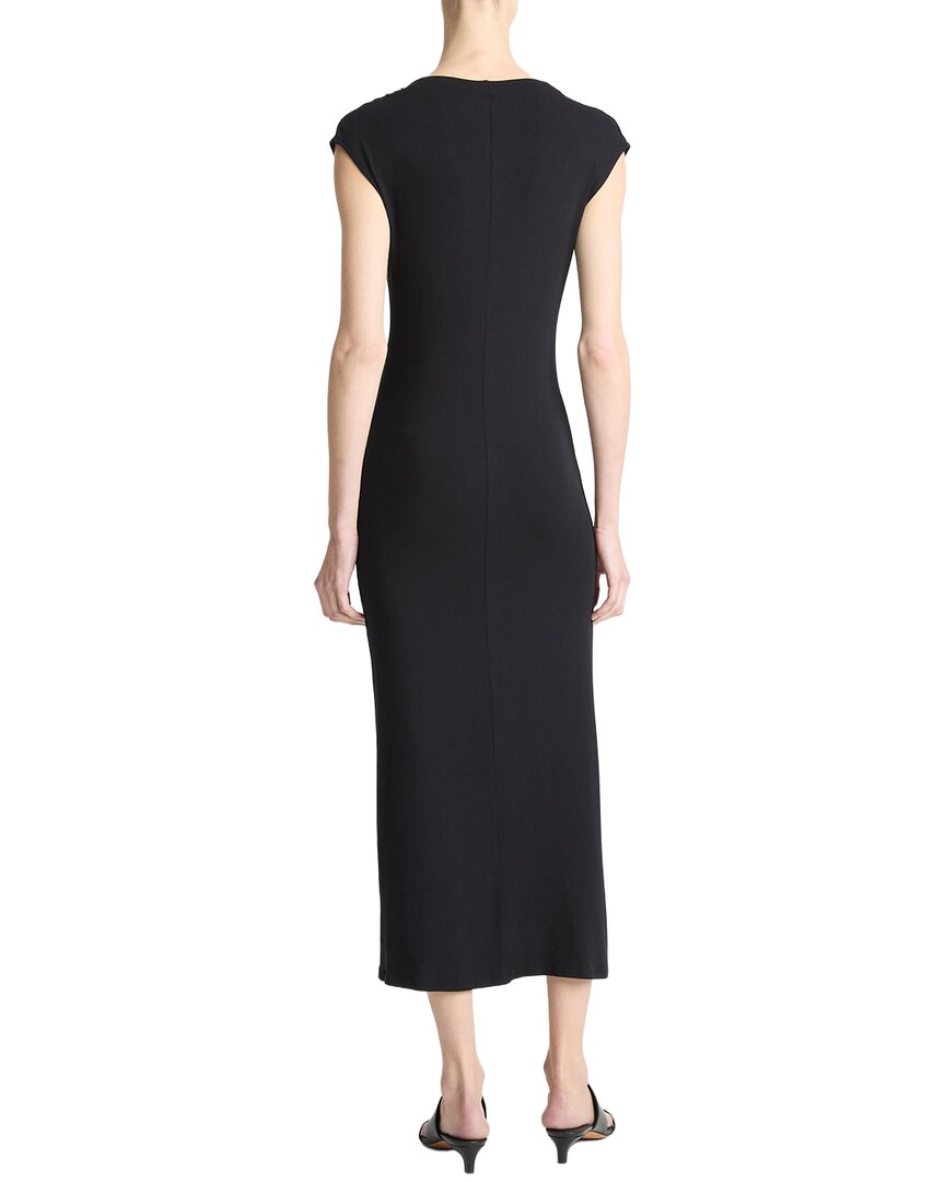 Vince | Womens | Cap Sleeve Draped Cowl Neck Dress | Black