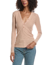 James Perse | Womens | Henley Top | Pink