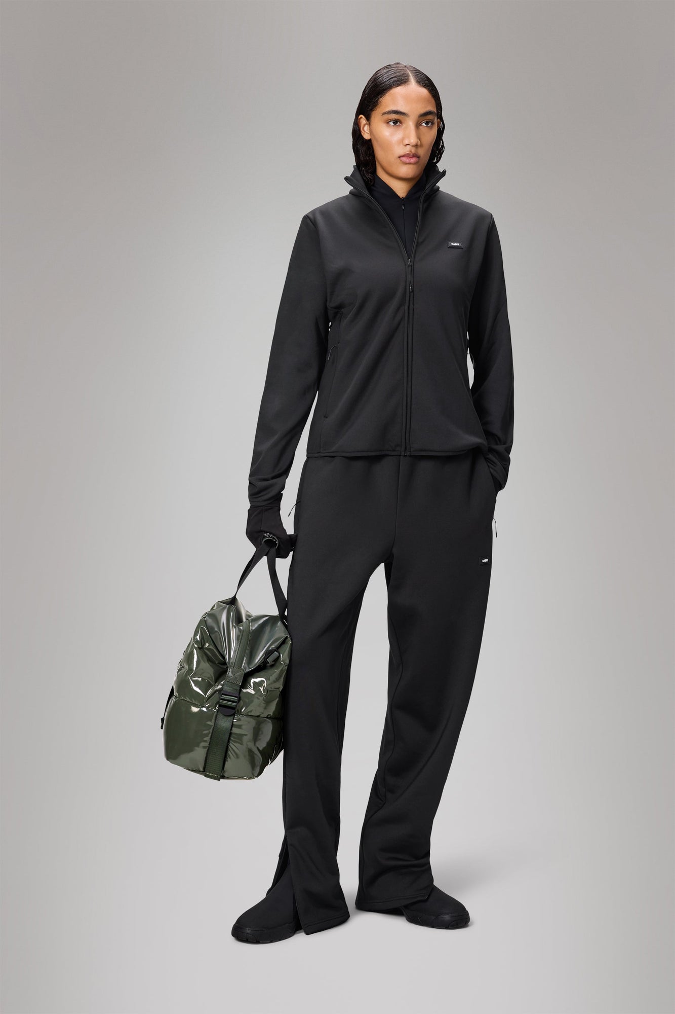 RAINS Sintra Fleece Pants Regular Black Pants