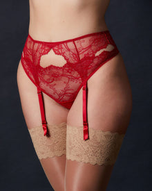 Women | Anais Suspender Belt | Scarlet