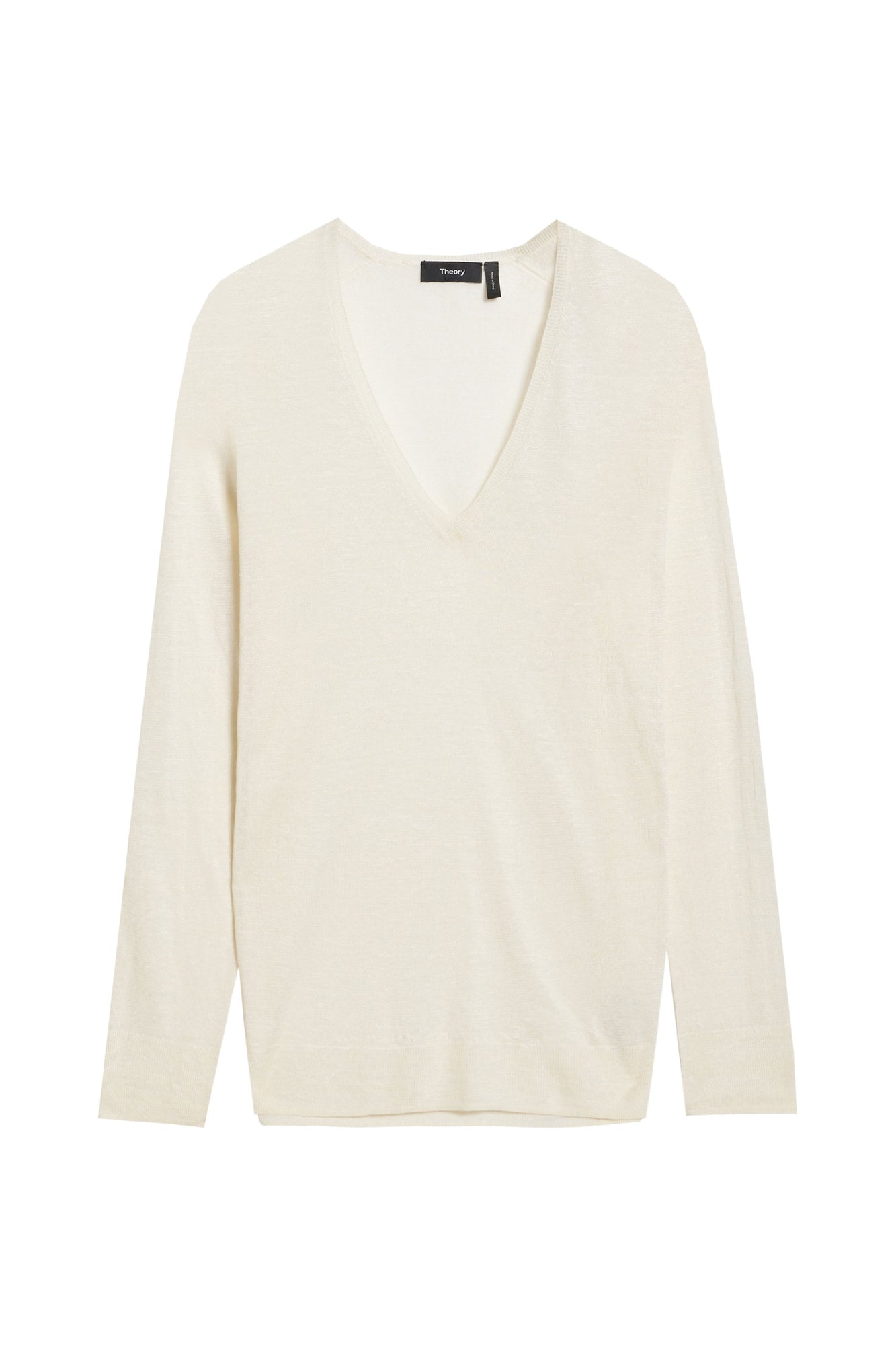 Women | Theory | V-Neck Sweaters | Ecru