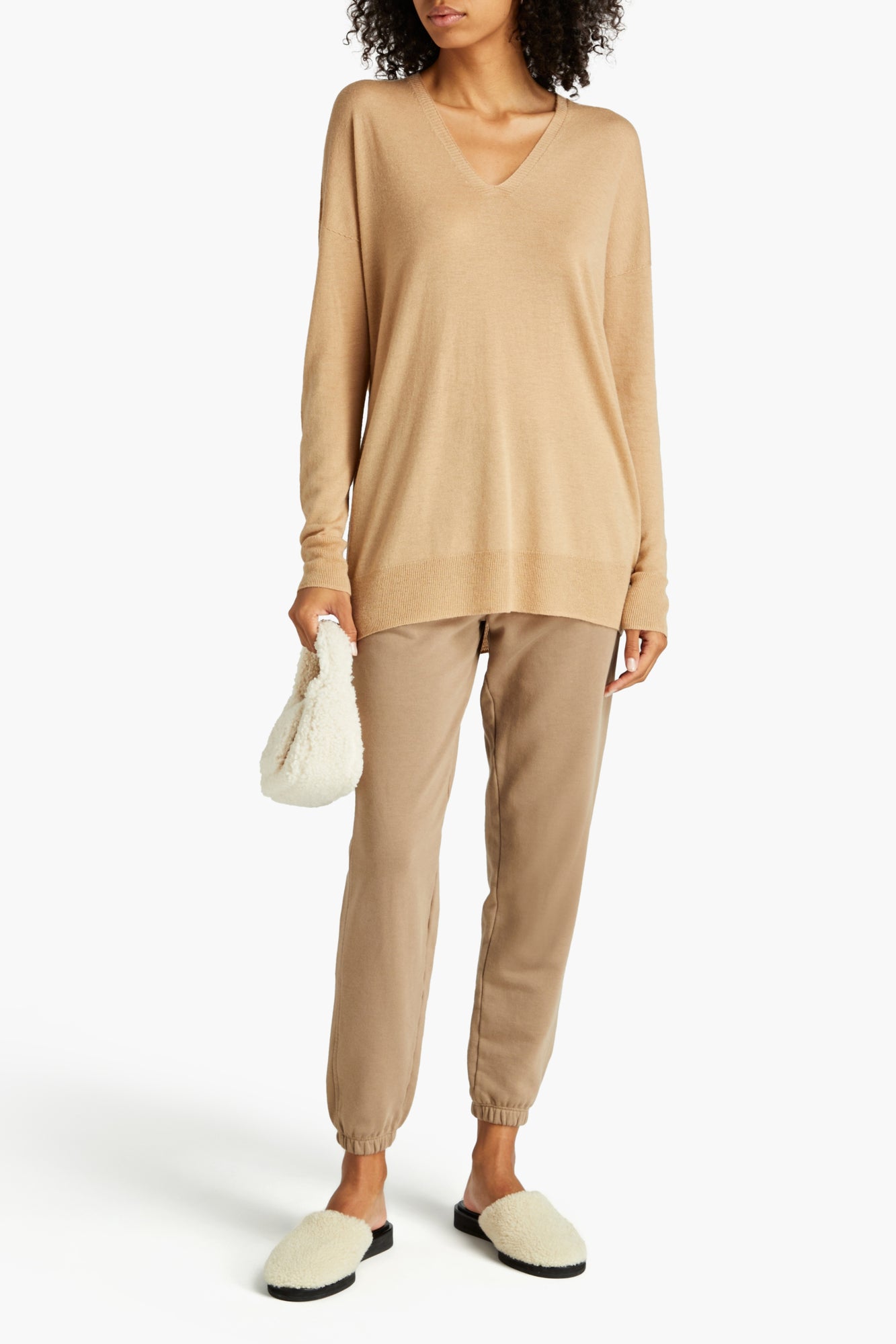 Women | Vince. | V-Neck Sweaters | Camel