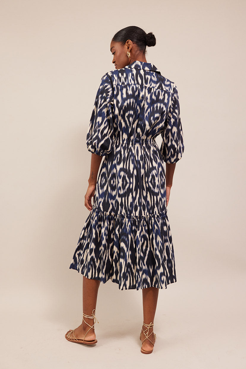 Women | Hutton Dress | Ikat Navy