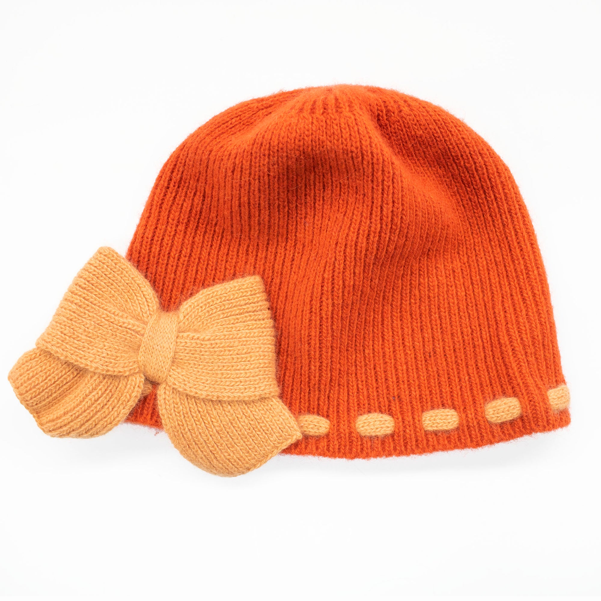 Kids | Beanie Hat with Bow | Auburn