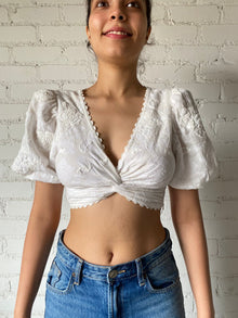 Hemant & Nandita | Crop Top | White