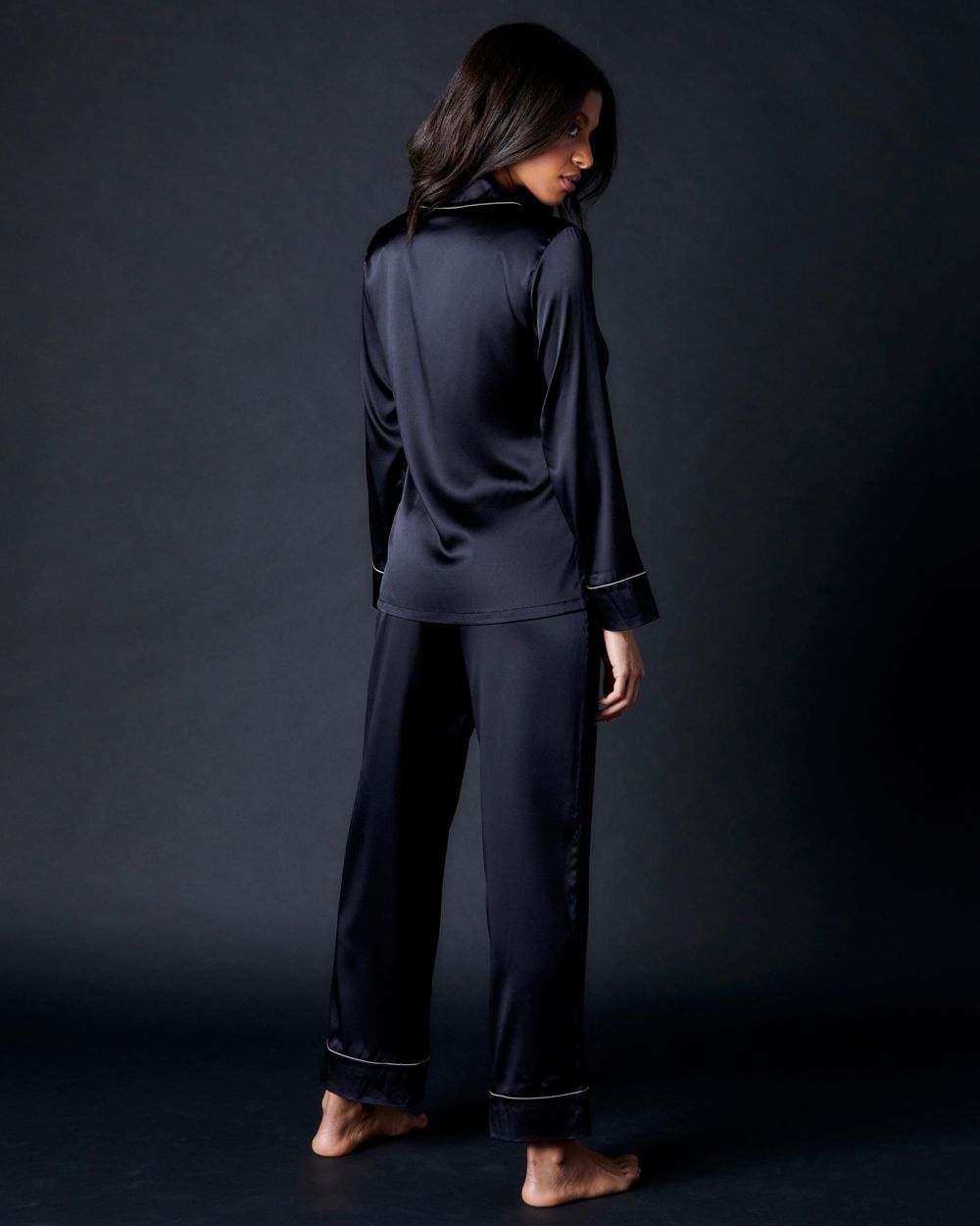Marlene Pajama Set | Black x Blush