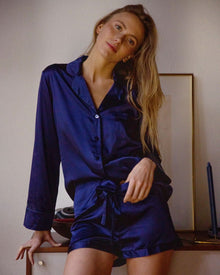 Women | Sophia Pajama Set | Navy/Black