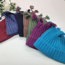 Kids | Chunky Hat with Tassles | Plum