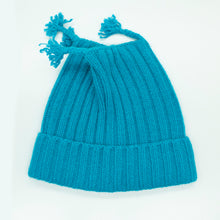 Kids | Chunky Hat with Tassles | Caribbean Blue
