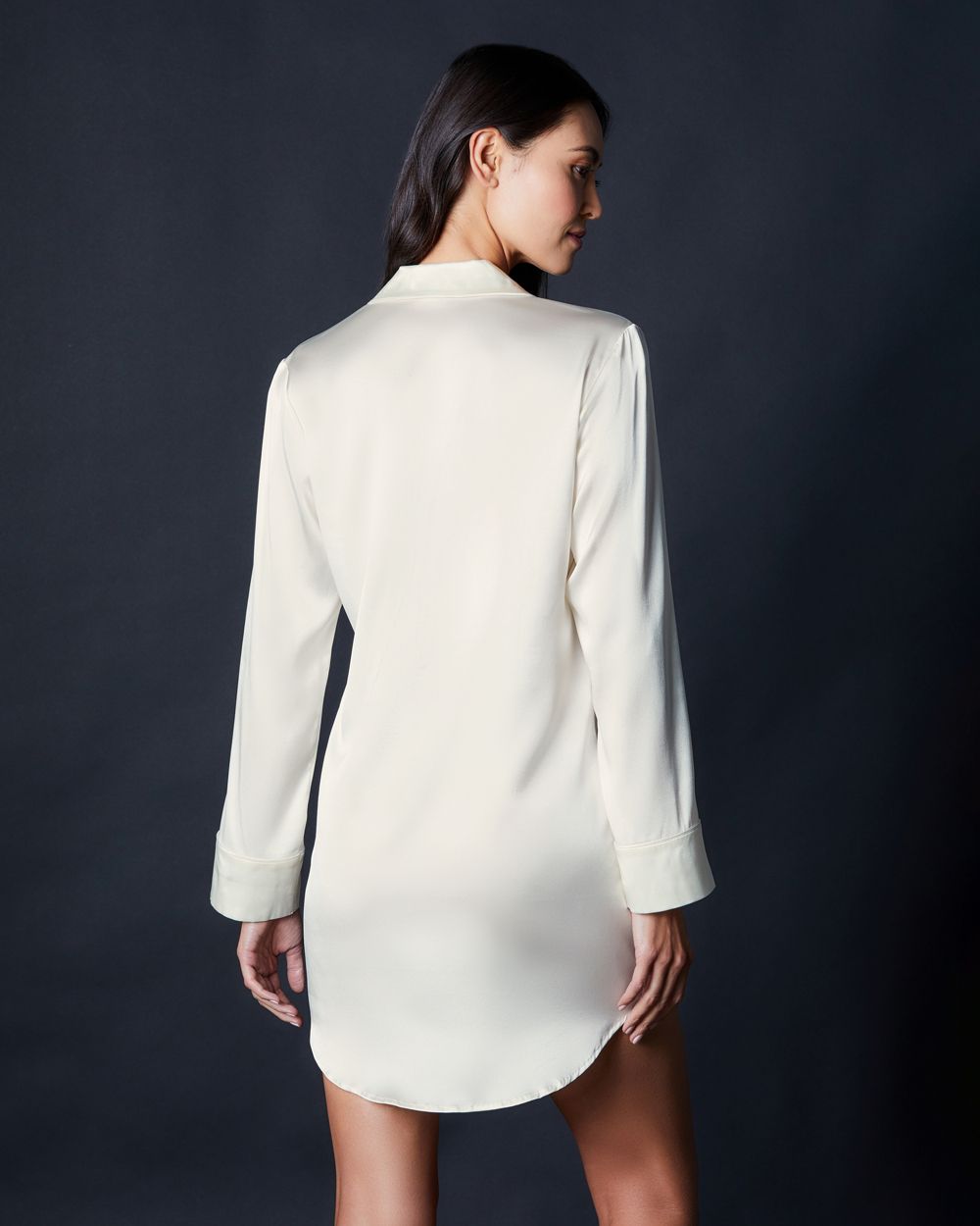Bette Sleepshirt | Ivory/White