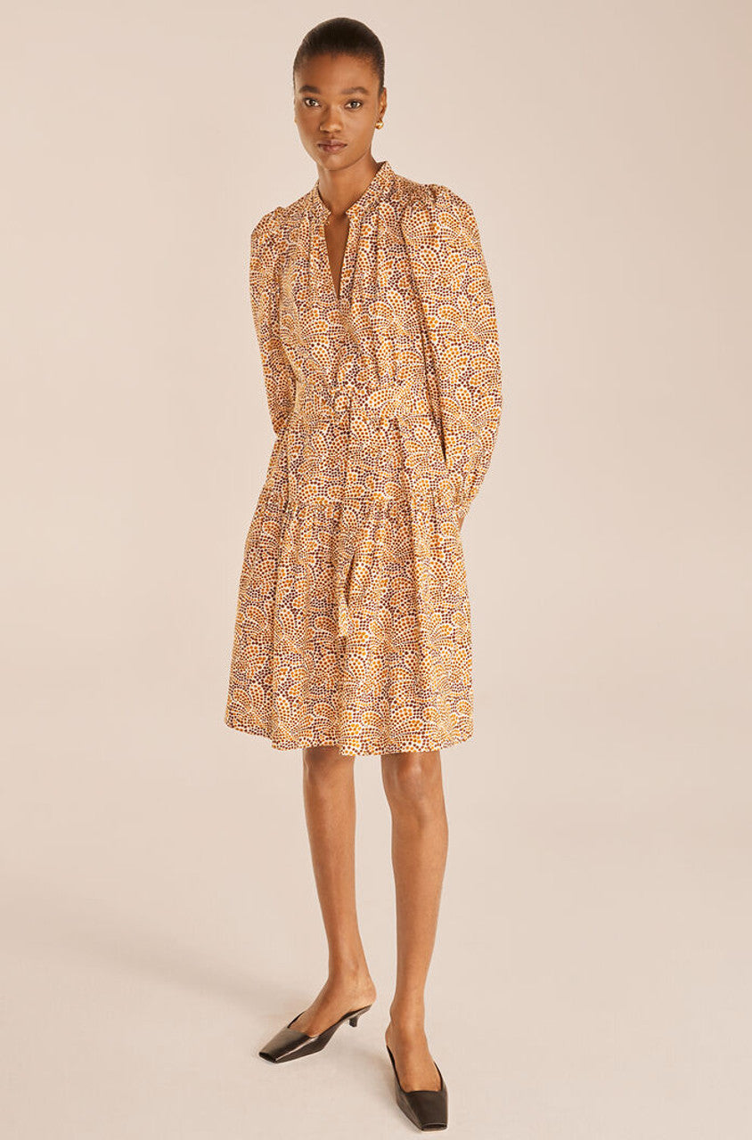 Speckled Fleur Puff Sleeve Dress | Speckled Fleur Marigold Combo