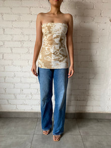 Hemant & Nandita | Tube Top | White/Brown
