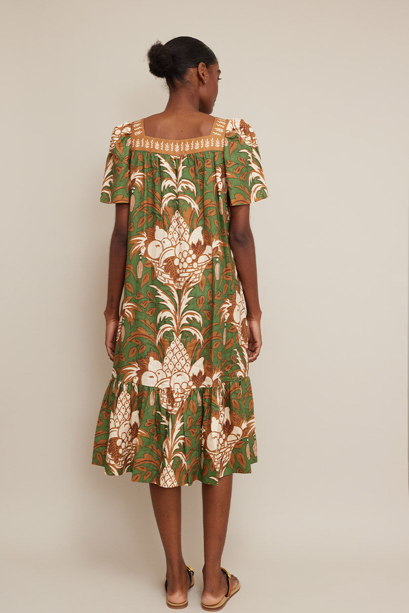 Chani Dress | Green Fruit Basket