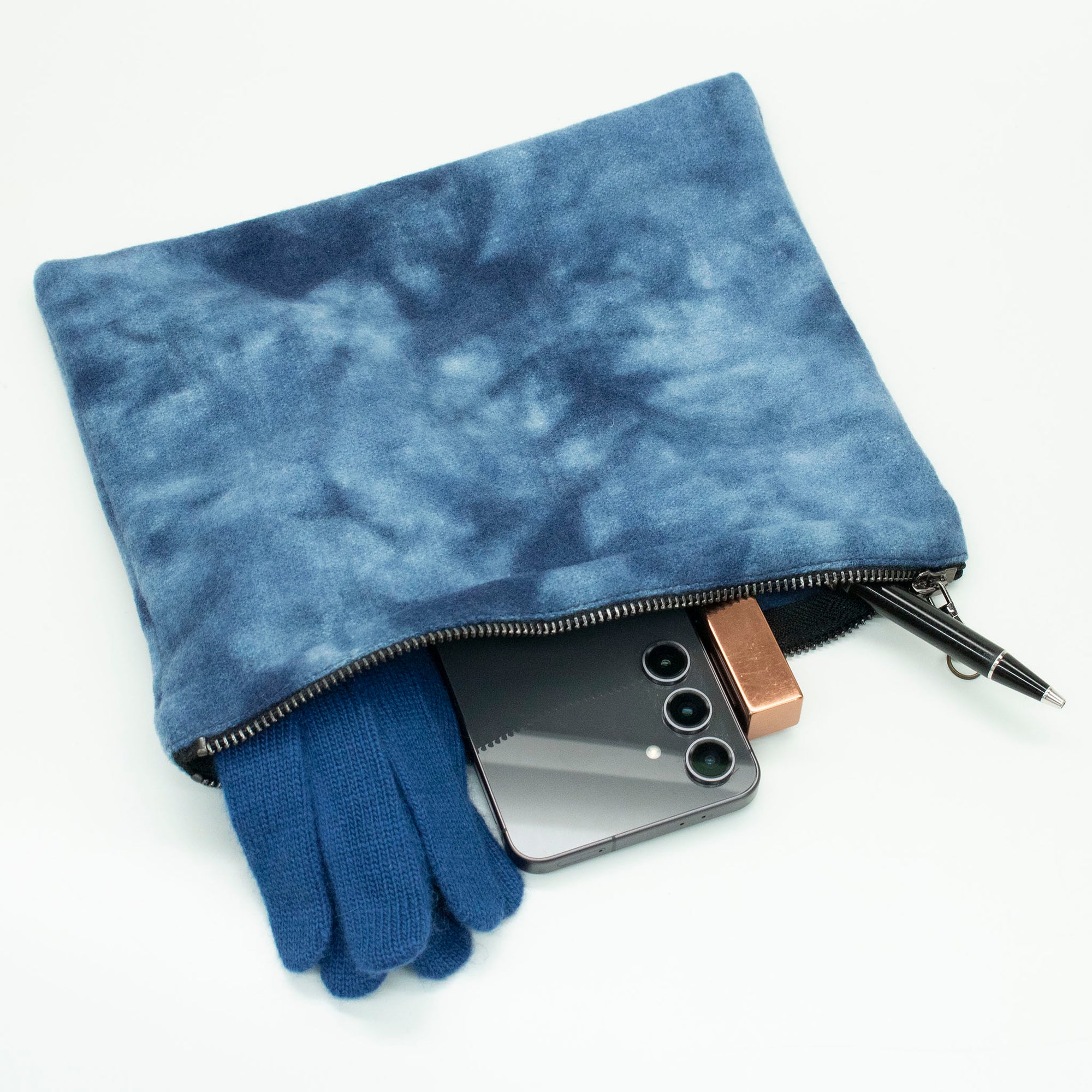 Unisex | Make Up Bag - Tie Dye | Small | Blue