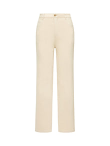 High-Waisted Straight-Leg Jean | Beige