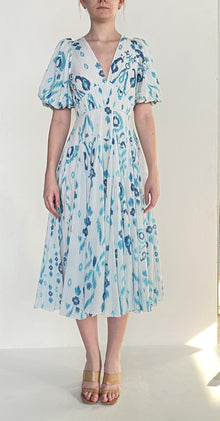 Hemant & Nandita | Midi Dress | White/Blue