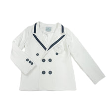 Baby Boys | Alex Blazer With Contrast Line | White & Black
