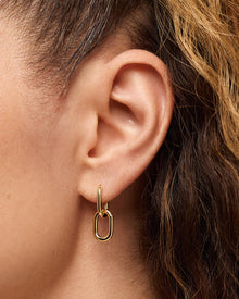 Rox Mini Double Drop Earrings | 14K Gold on Brass