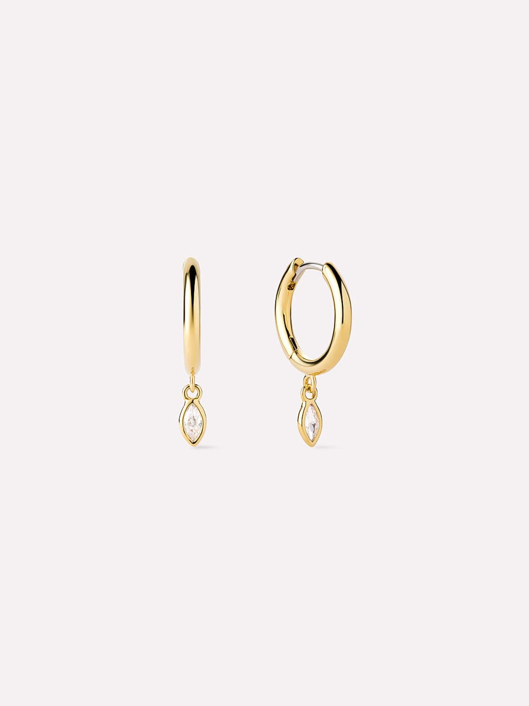Lacy Huggie Hoops | 14K Gold on Brass | Cubic Zirconia