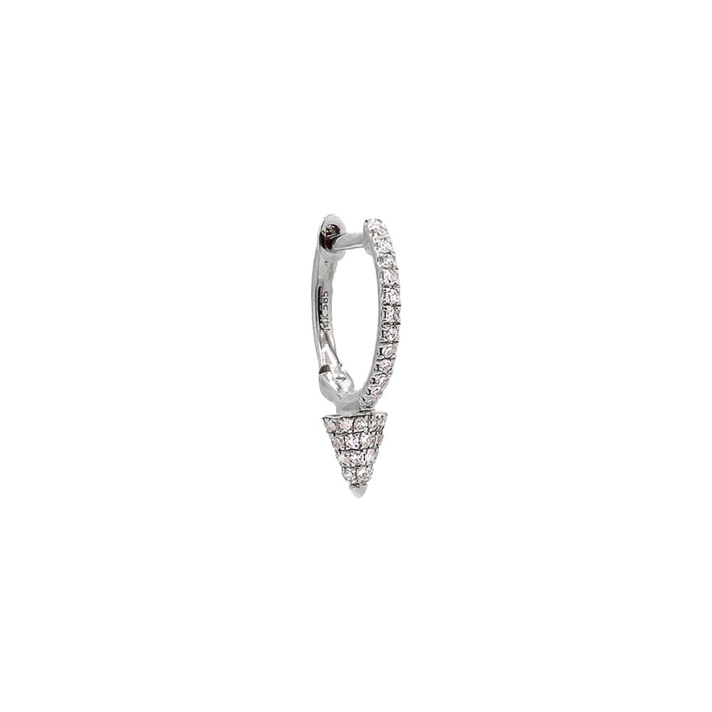  Diamond Spike Huggie Earring 14K - Adina's Jewels