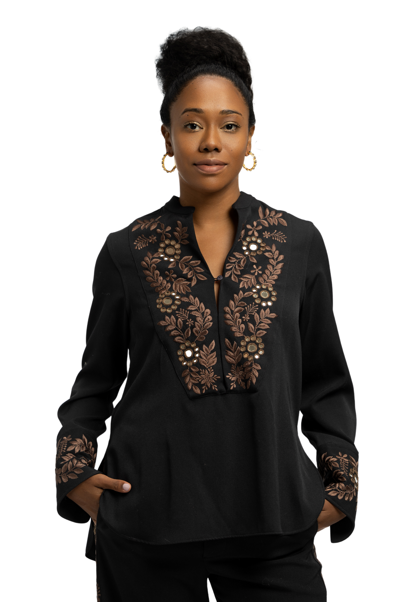 WALES BONNER Cairo Embroidered Top