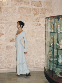 Rita Crochet Dress | Sky Blue