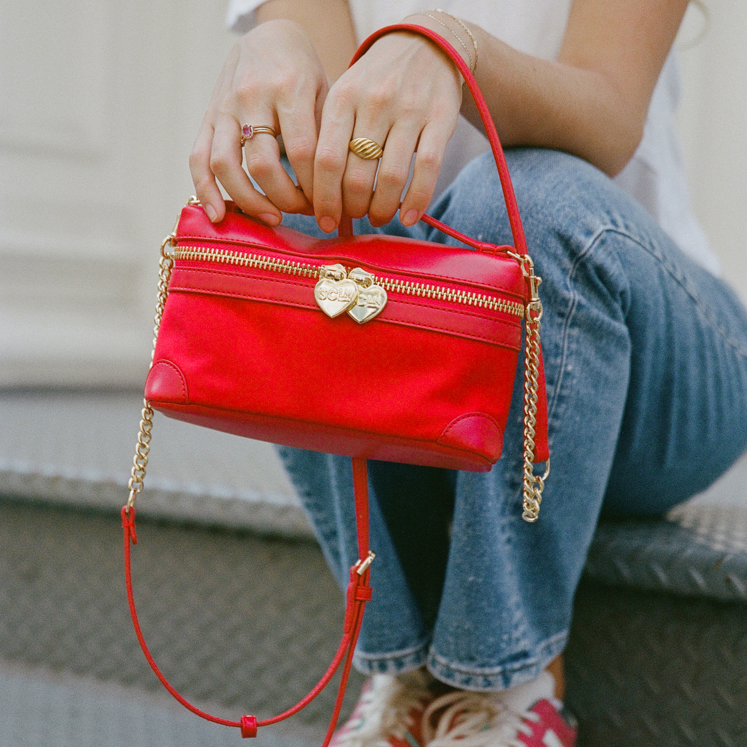 Top Handle Crossbody Bag | Tomato