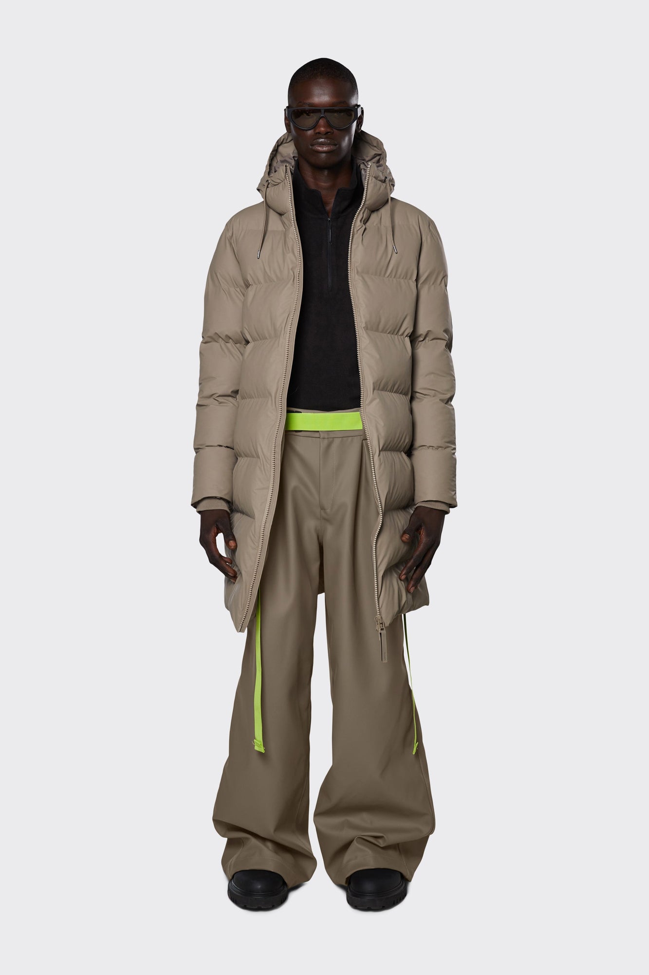 Unisex | Long Puffer Jacket | Taupe