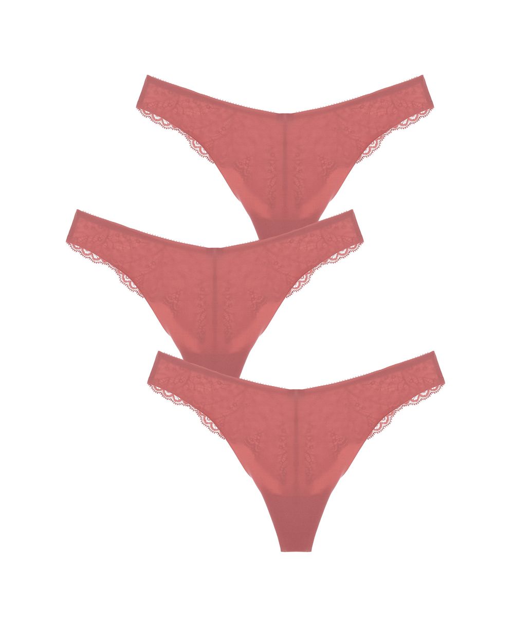 Women | Allegra Jolie Thong 3 Pack | Rose