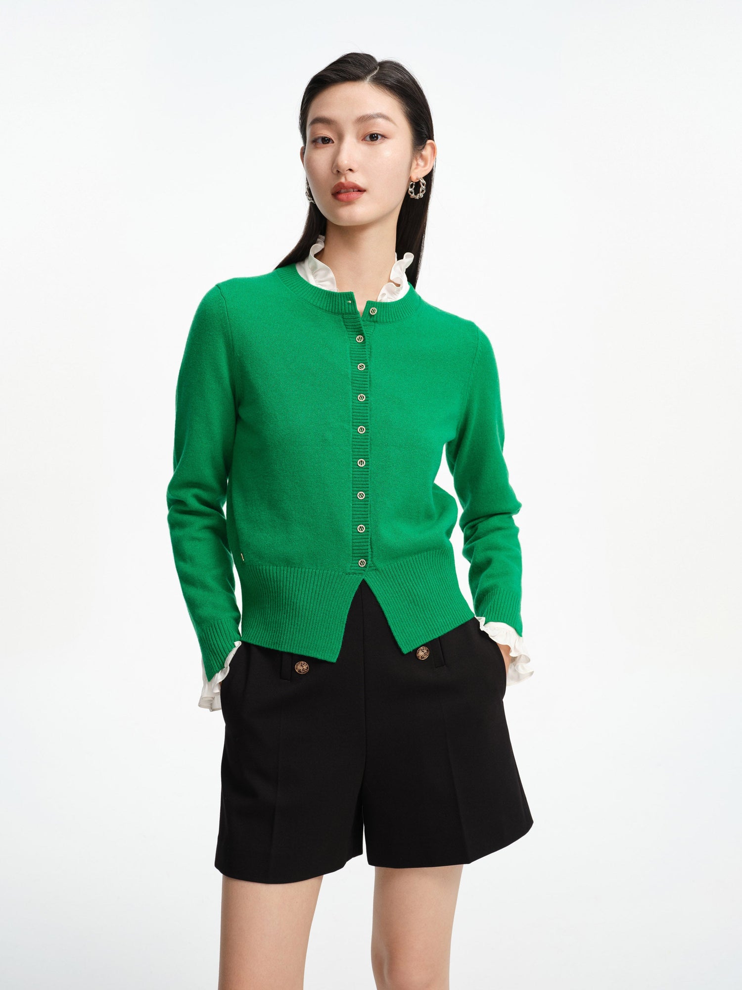 Wool Cardigan | Green